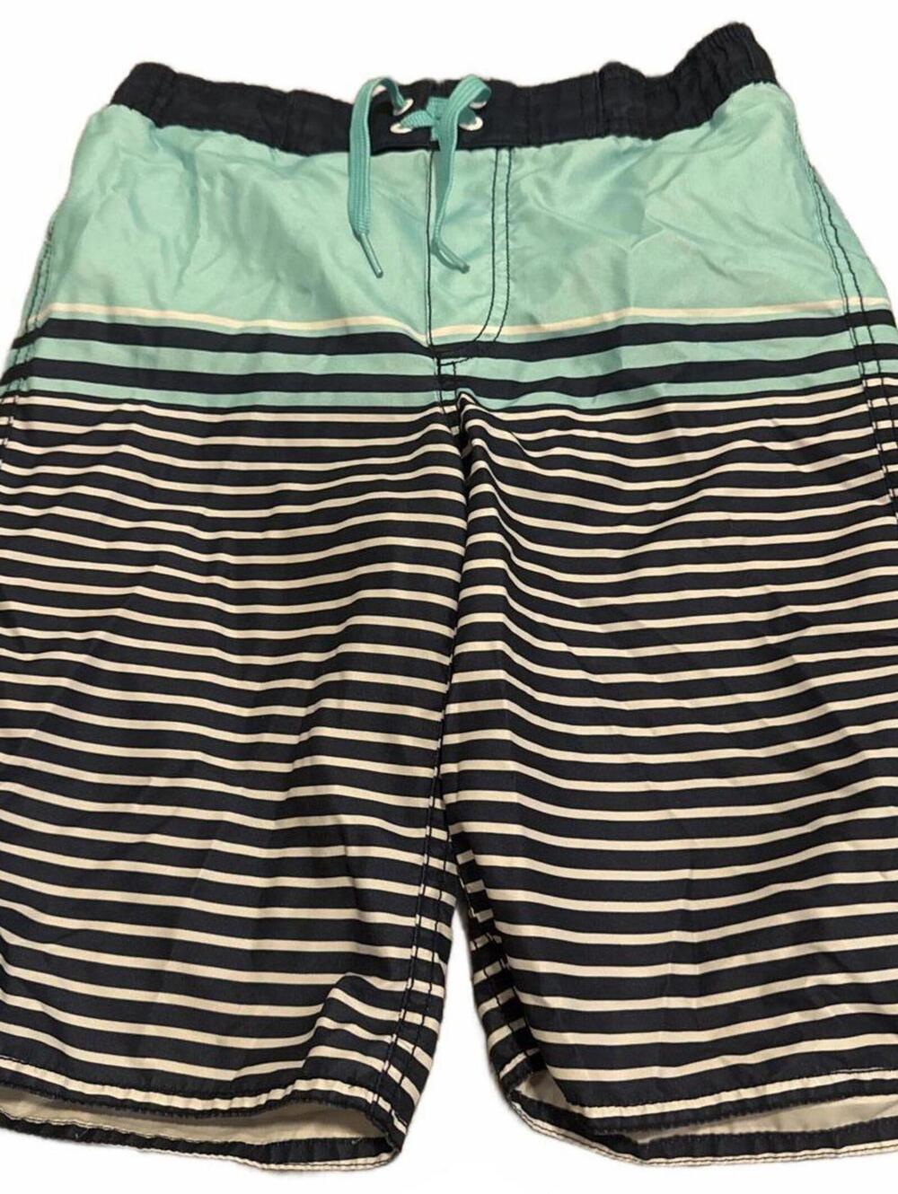 Old Navy Boys Striped Swim Trunks Large 10-12